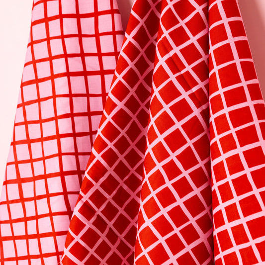 Fabric by the half metre: Grid