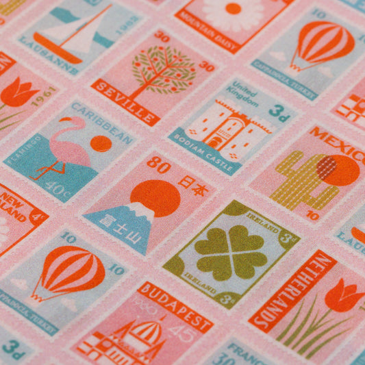Betty Woodhouse postage stamps remnant - 50cm x 147cm